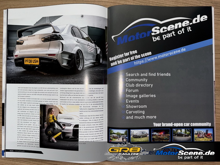 MotorScene Werbung im GR8 Magazin
